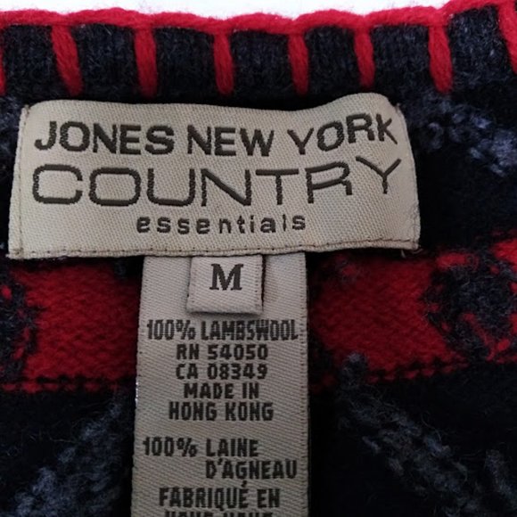 Jones New York Country Essentials VIntage Wool Sweater Size M - Picture 3 of 7